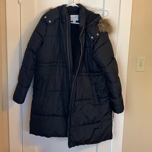 Old Navy maternity black winter jacket